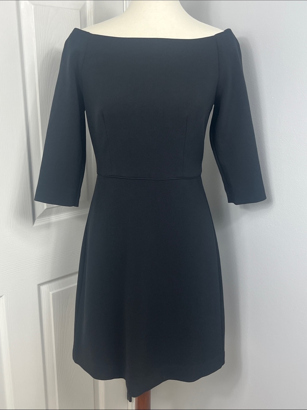 Ann Taylor Black Off The Shoulder Dress | Cocktail or Autumn Wedding Guest Dress